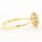 Estate 14K Yellow Gold Pear Diamond Halo 0.50CTW Right Hand Ring Jewelry