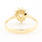 Estate 14K Yellow Gold Pear Diamond Halo 0.50CTW Right Hand Ring Jewelry