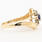 Classic Estate Ladies 10K Yellow Gold Blue Spinel Diamond Cocktail Ring 0.45CTW