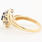 Classic Estate Ladies 10K Yellow Gold Blue Spinel Diamond Cocktail Ring 0.45CTW