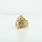 Majestic 14K Yellow Gold Round Diamond Tourmaline Crown Ring 