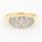 Vintage Estate Ladies 14K Yellow Gold Diamond Rosita Cluster Right Hand Anniversary Ring  