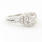 Modern Ladies 14K White Gold Princess Cut Diamond 1.50CTW Halo Engagement Ring