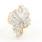 Classic Womens Vintage 14K Yellow Gold Diamond 2.65CTW Cluster Cocktail Ring 