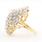 Classic Womens Vintage 14K Yellow Gold Diamond 2.65CTW Cluster Cocktail Ring 