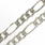 NEW Mens 925 Sterling Silver Diamond Cut Figaro 20" Lobster Claw Clasp Chain 