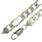 NEW Mens 925 Sterling Silver Diamond Cut Figaro 20" Lobster Claw Clasp Chain 