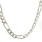 NEW Mens 925 Sterling Silver Diamond Cut Figaro 20" Lobster Claw Clasp Chain 