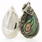 Estate 925 Silver Tear Drop Locket Abalone Seashell Marcasite 40MM Pendant