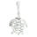 Estate 925 3D Silver Sea Turtle 40MM Moving Pendant 