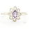 Estate Ladies 925 Silver Purple Oval Cut Amethyst Cocktail Ring Size 7.75