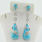 Beautiful Luxuries 18K Designer 2.72CTW Diamond Turquoise Dangle Ladies Earrings