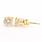 Classic 14K Yellow Gold Champagne Diamond Stud Push Back Earrings - 0.80CTW