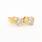 Classic 14K Yellow Gold Champagne Diamond Stud Push Back Earrings - 0.80CTW