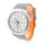 Skagen Men's Ultra Slim Grey & Orange Rubber Chronograph Quartz Watch SKW6132