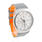 Skagen Men's Ultra Slim Grey & Orange Rubber Chronograph Quartz Watch SKW6132