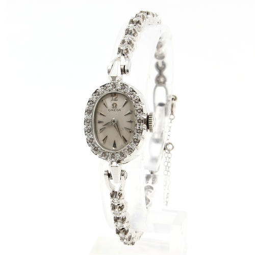 1960's Vintage Omega A7841 14K White Gold, Diamond Ladies Watch Calibre ...