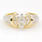 Exquisite Ladies 14K Yellow White Gold Diamond 0.90CTW Right Hand Ring Jewelry