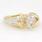 Exquisite Ladies 14K Yellow White Gold Diamond 0.90CTW Right Hand Ring Jewelry