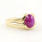 Men's Estate 14K Yellow Gold Star Ruby High Polished Size 8.75 Ring