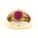 Men's Estate 14K Yellow Gold Star Ruby High Polished Size 8.75 Ring