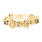 Vintage Estate 14K Yellow Gold 12 Piece Slide Charm 7 Inch Bracelet 