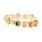 Vintage Estate 14K Yellow Gold 12 Piece Slide Charm 7 Inch Bracelet 