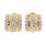 Vintage 14K Yellow Gold Diamond 2.00CTW 2PC Ring Earrings Jewelry Set