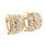 Vintage 14K Yellow Gold Diamond 2.00CTW 2PC Ring Earrings Jewelry Set