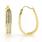 Classic Womens 10K Yellow Gold Natural Diamond 0.40CTW Huggie Earrings