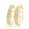 Classic Womens 10K Yellow Gold Natural Diamond 0.40CTW Huggie Earrings