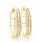 Classic Womens 10K Yellow Gold Natural Diamond 0.40CTW Huggie Earrings