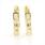 Classic Womens 10K Yellow Gold Natural Diamond 0.40CTW Huggie Earrings