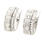 Retro Estate 14K White Gold Diamond Two Piece Ring Earrings Jewelry Set