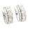 Retro Estate 14K White Gold Diamond Two Piece Ring Earrings Jewelry Set