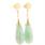 Fine Estate 10K Yellow Gold Jade Drop Push Back Earrings