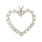 Vintage Estate 14K White Gold Natural Diamond Open Heart Pendant - 1.00CTW