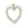 Vintage Estate 14K White Gold Natural Diamond Open Heart Pendant - 1.00CTW