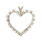 Vintage Estate 14K White Gold Natural Diamond Open Heart Pendant - 1.00CTW