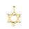 Vintage Classic Estate 14K Gold Diamond Cut Star of David Pendant - 50MM 