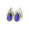 Vintage Estate 10K White Gold Diamond Sapphire BirthStone Push Back Earrings