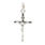 Vintage Classic Estate 14K White Gold Jesus Cross Pendant - 40MM