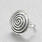 Vintage Classic Estate 925 Silver Ladies Swirl Disc Ring - Size 6.5