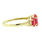 Vintage Estate 10K Yellow Gold Oval Red Spinel Diamond Ladies Anniversary Ring