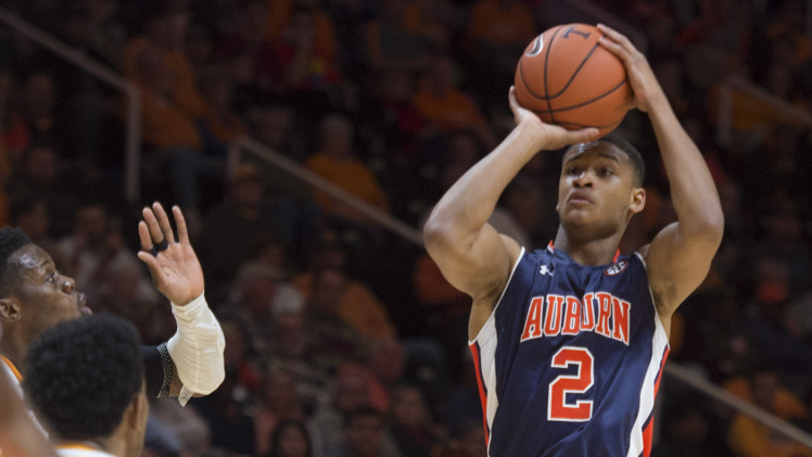 Auburn's Bryce Brown hits a 3 against Tennessee