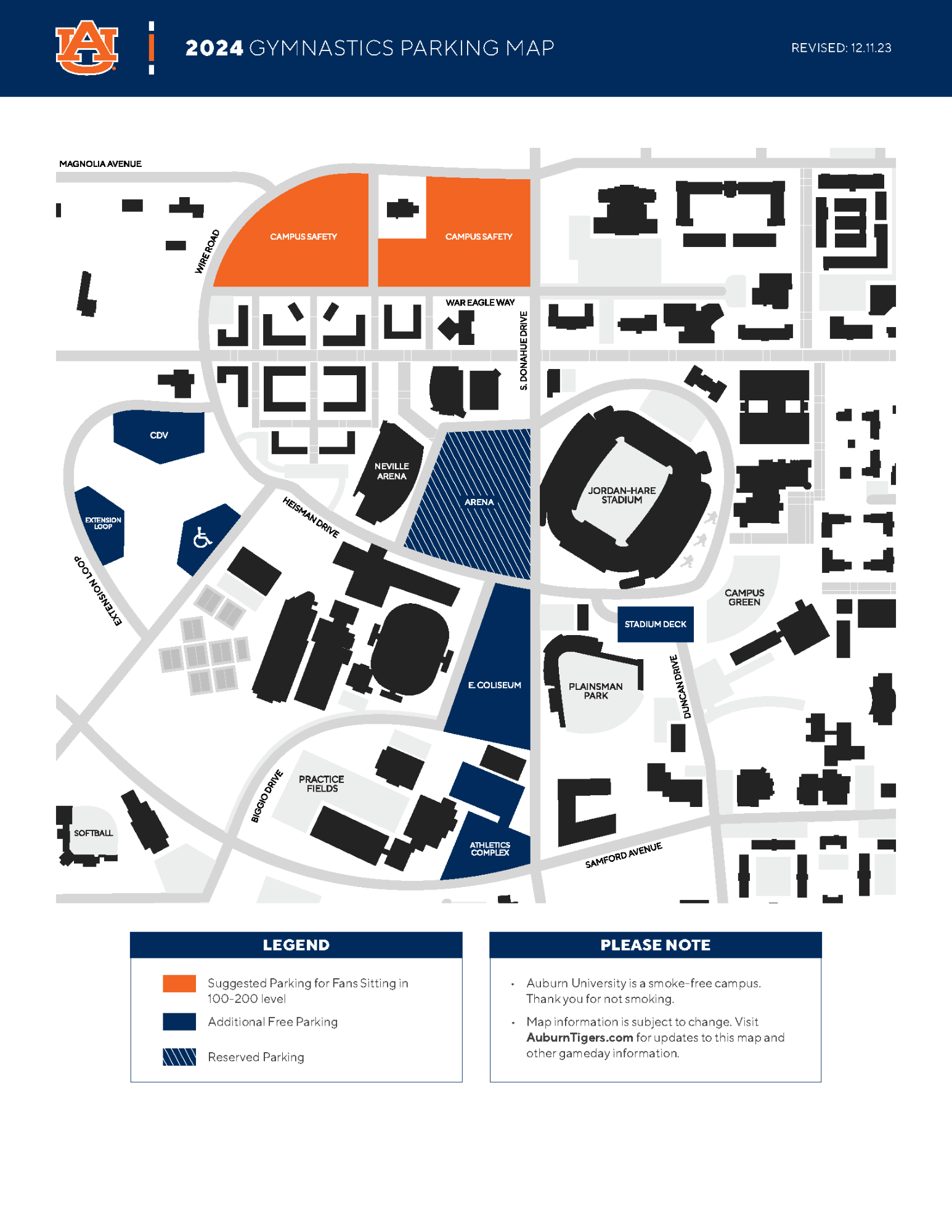 GYM 2024 Parking Map