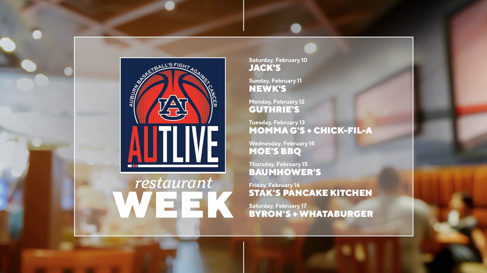 AUTLIVE Restaurant Week 2024 - 16x9