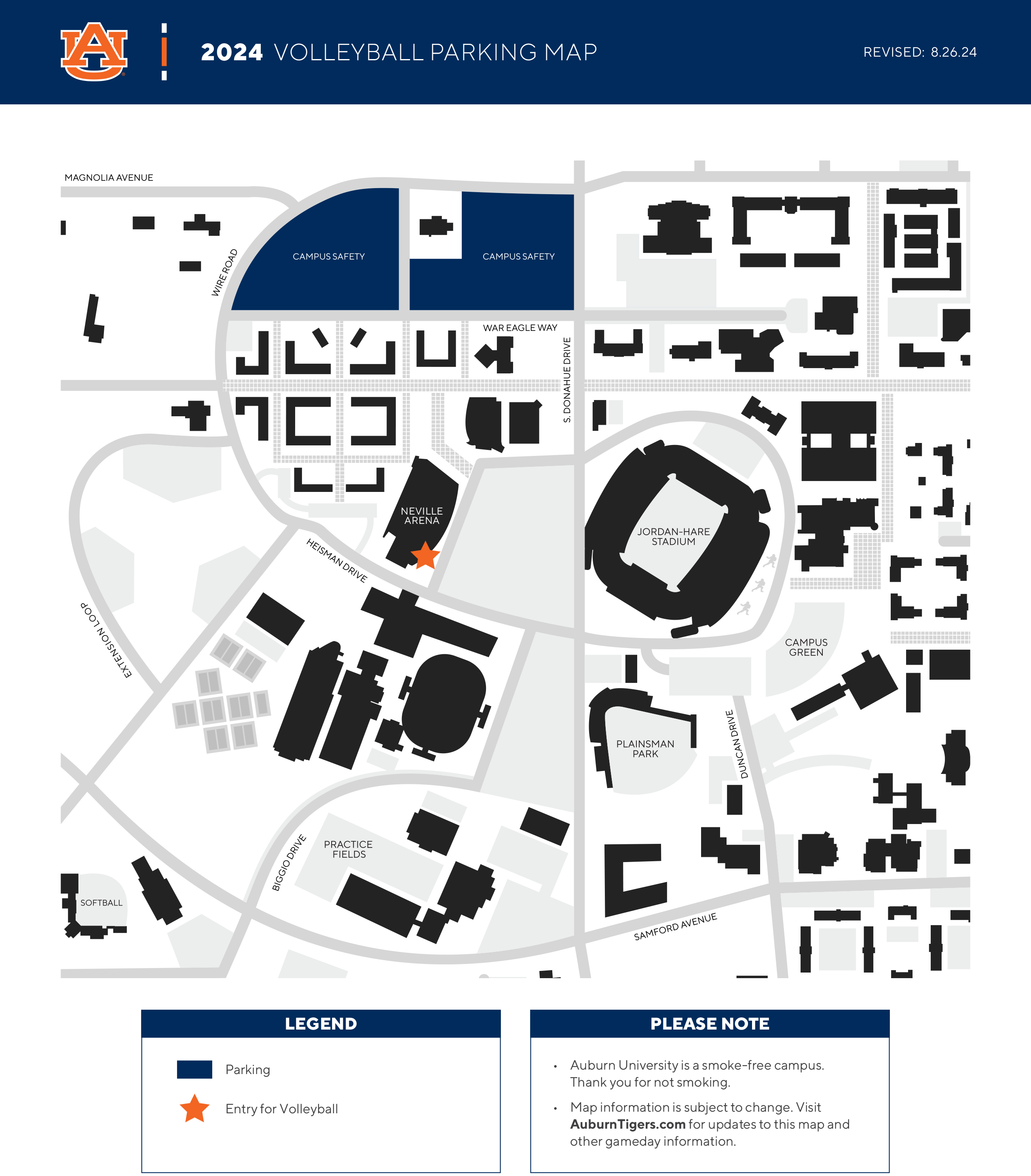 2024 Volleyball War Eagle Invitational Parking Map.png