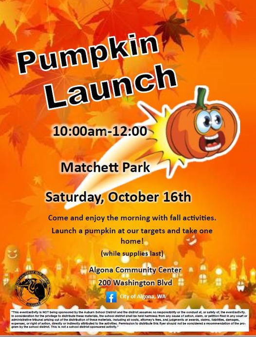 Algona Pumpkin Launch