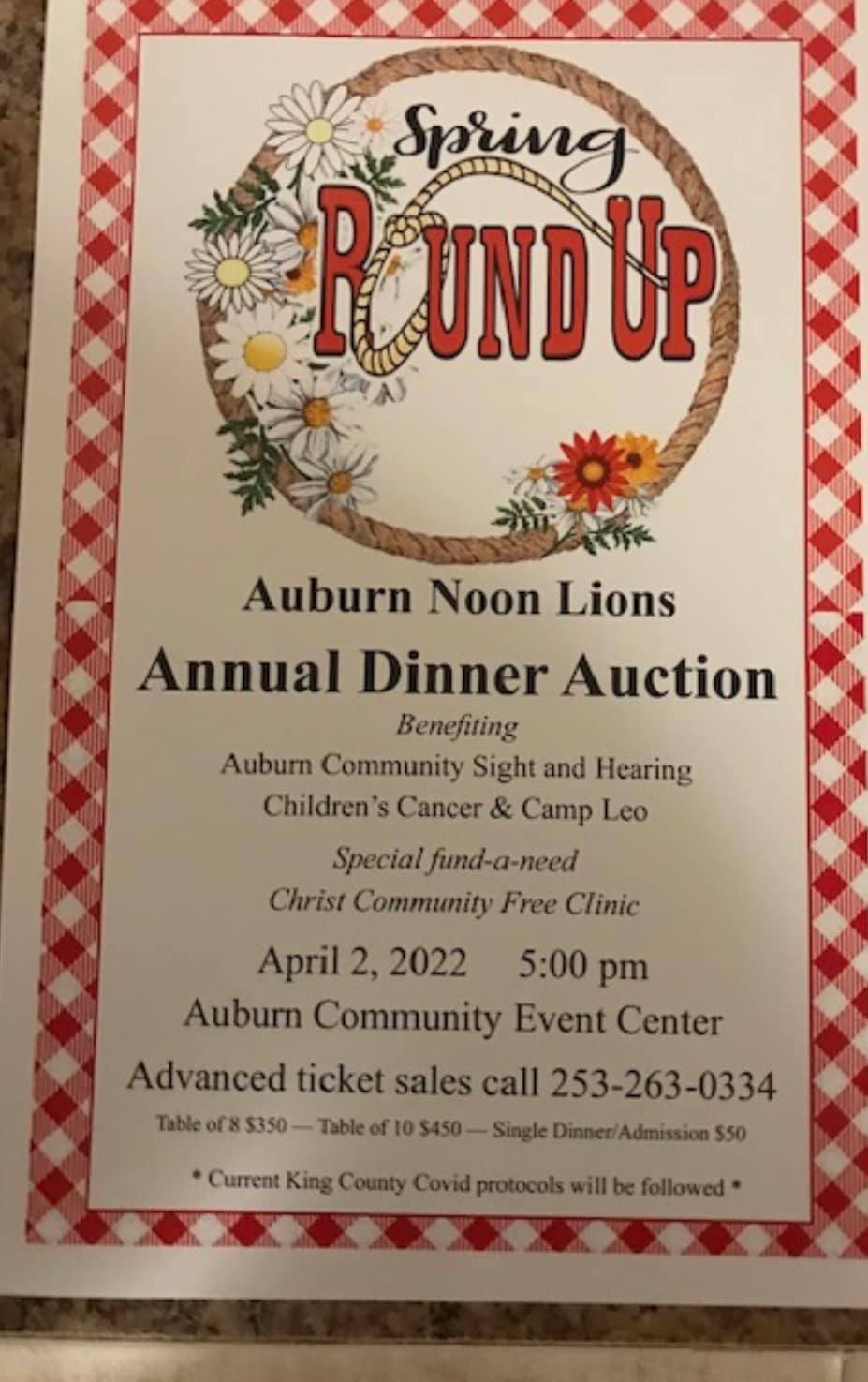 Auburn Noon Lions Auction